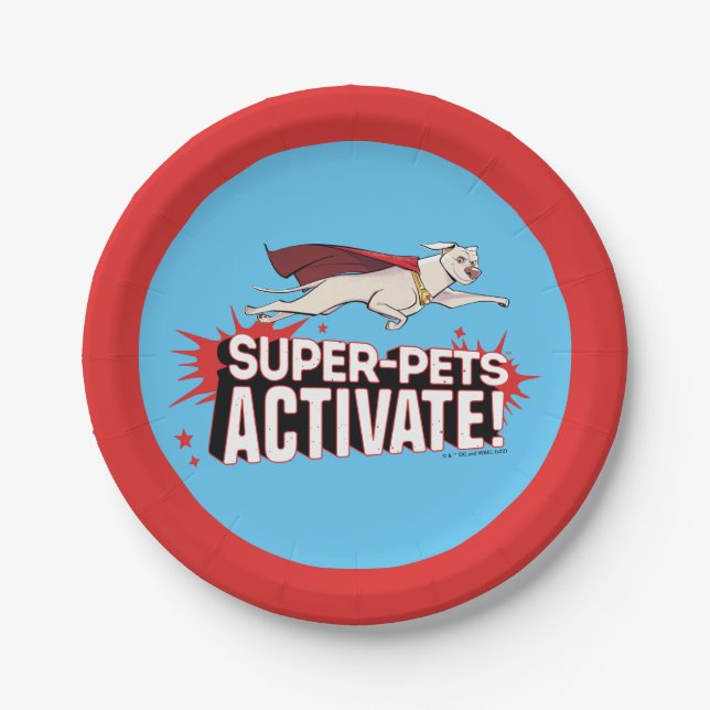 Krypto: Super-Pets Activate! Paper Plate (Front)