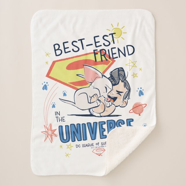 Krypto & Superman: Best-est Friend in the Universe Sherpa Blanket (Front)