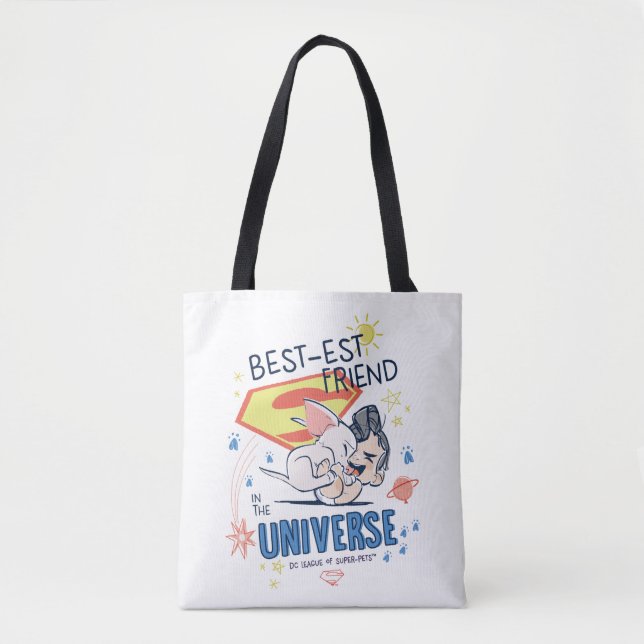 Krypto & Superman: Best-est Friend in the Universe Tote Bag (Front)