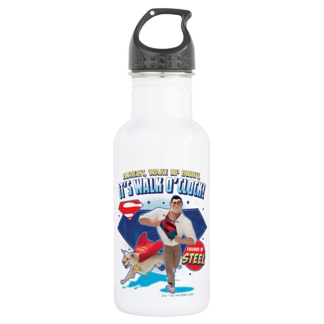 Krypto & Superman - It's Walk O'Clock! 532 Ml Water Bottle (Front)