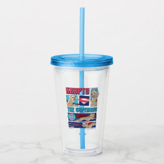 Krypto The Super-Dog Comic Panels Acrylic Tumbler