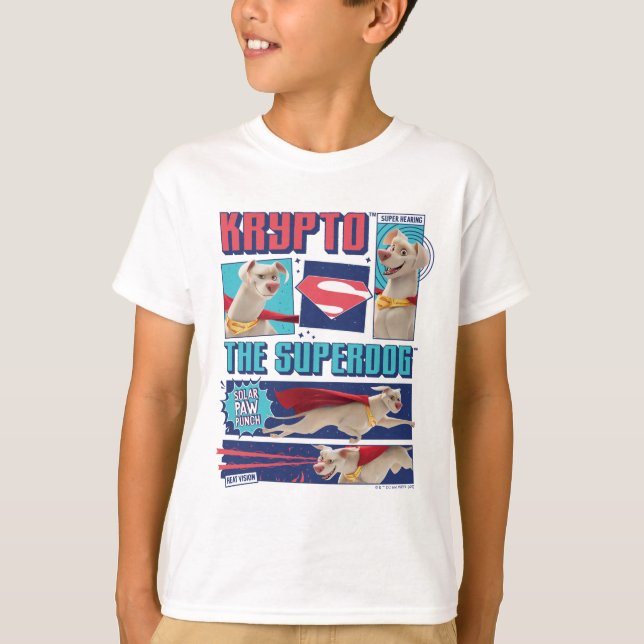 Krypto The Super-Dog Comic Panels T-Shirt (Front)