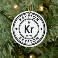 Krypton Element Ceramic Ornament