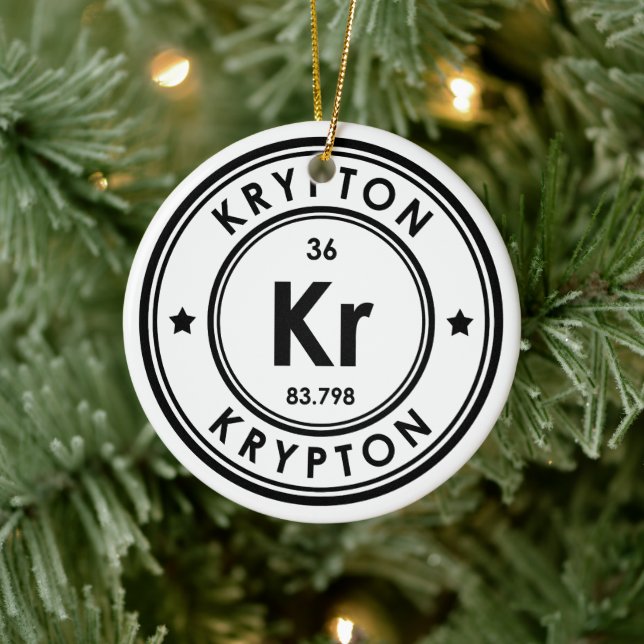 Krypton Element Ceramic Ornament (Tree)