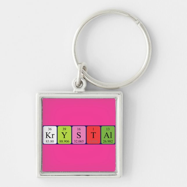 Krystal periodic table name keyring (Front)