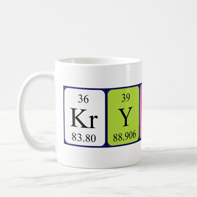 Krysten periodic table name mug (Left)