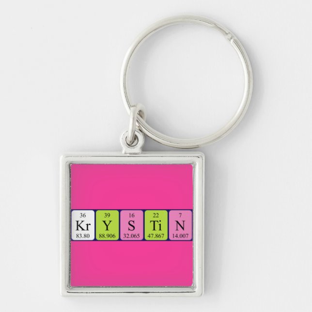 Krystin periodic table name keyring (Front)