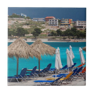 Ksamil, town beachfront tile