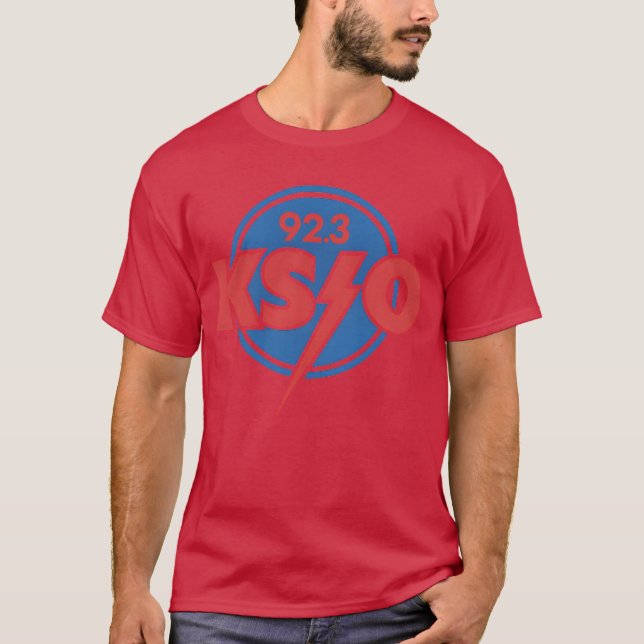 KSJO 92.3 Rock Radio Logo T-Shirt – Retro Bolt Des (Front)