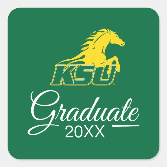KSU Kentucky State University Graduate Square Sticker (Front)