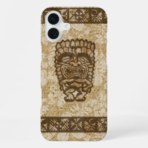 Ku-Tiki Hawaiian Tapa Hibiscus Tropical iPhone 16 Plus Case