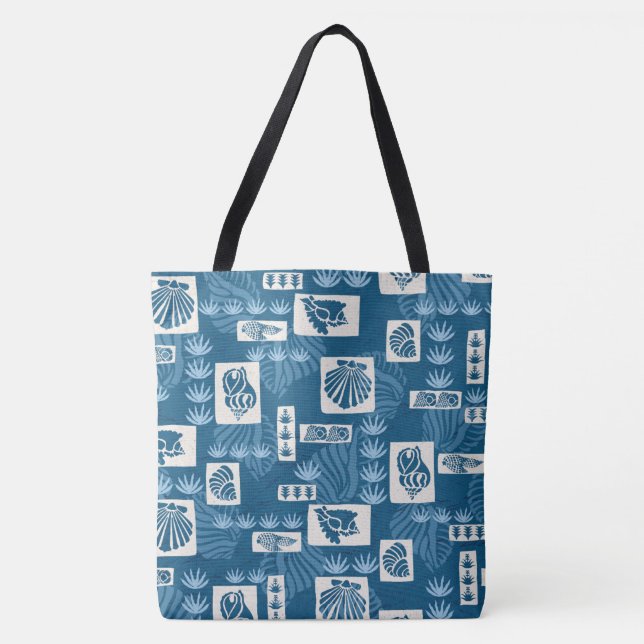 Kua Bay Hawaiian Undersea Shells Beach Bag (Front)