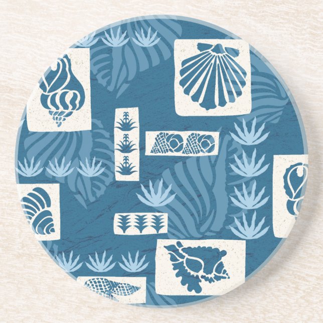 Kua Bay Hawaiian Undersea Shells Coaster (Front)