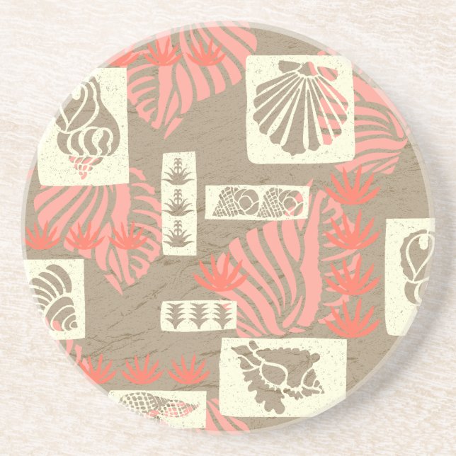 Kua Bay Hawaiian Undersea Shells Coaster (Front)