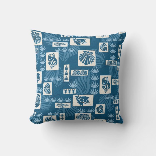 Kua Bay Hawaiian Undersea Shells Cushion (Front)