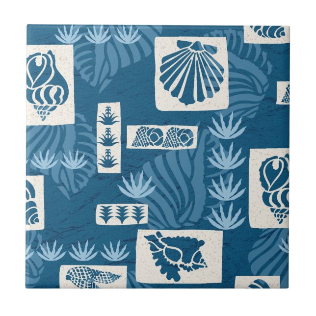 Kua Bay Hawaiian Undersea Shells Tile (Front)