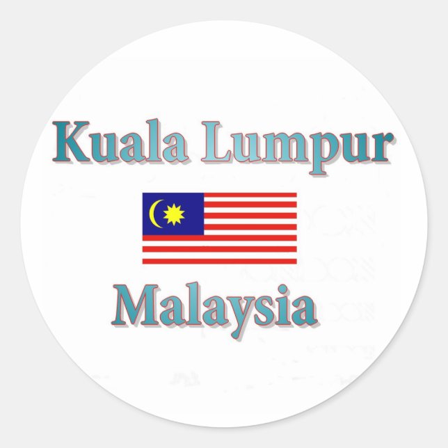 Kuala Lumpur Classic Round Sticker (Front)