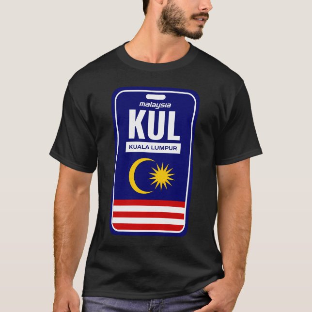 Kuala Lumpur (Kul) Baggage Tag Sticker  T-Shirt (Front)