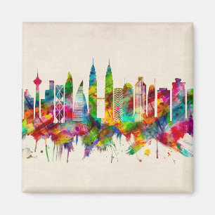 Kuala Lumpur Malaysia Skyline Magnet
