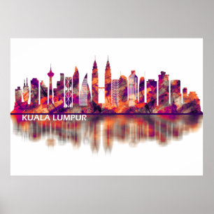 Kuala Lumpur Malaysia Skyline Poster