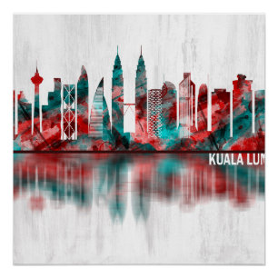 Kuala Lumpur Malaysia Skyline Poster