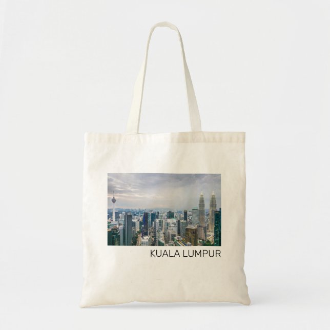 Kuala Lumpur Malaysia Skyline Vintage Souvenir Tote Bag (Front)