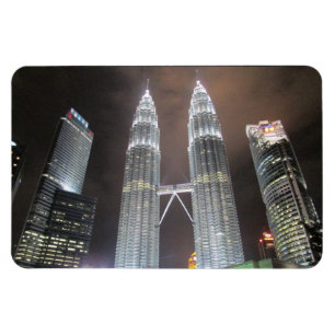 kuala lumpur night towers magnet