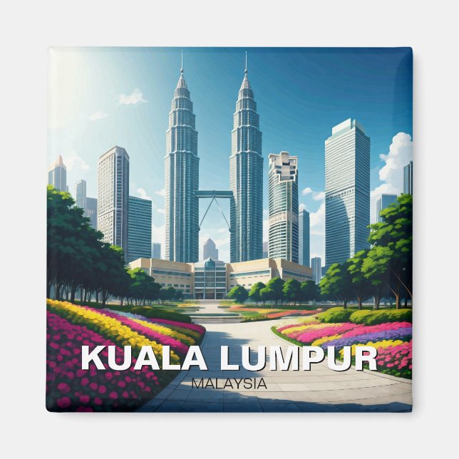 Kuala Lumpur Petronas Twin Towers  Magnet (Front)