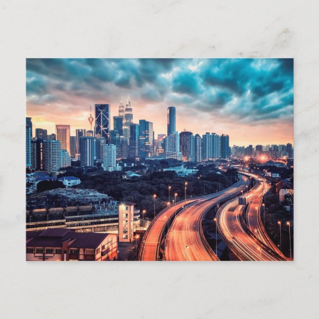 Kuala Lumpur sunset Postcard (Front)