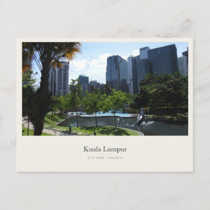 Kuala Lumpur Towers and the Greenery of KLCC Park Postcard