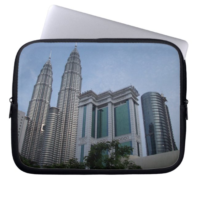 Kuala lumpur twin topwers laptop sleeve (Front)