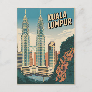 Kuala Lumpur vintage Postcard