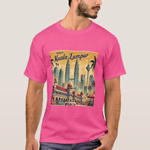 Kuala Lumpur Vintage Travel Poster T-Shirt
