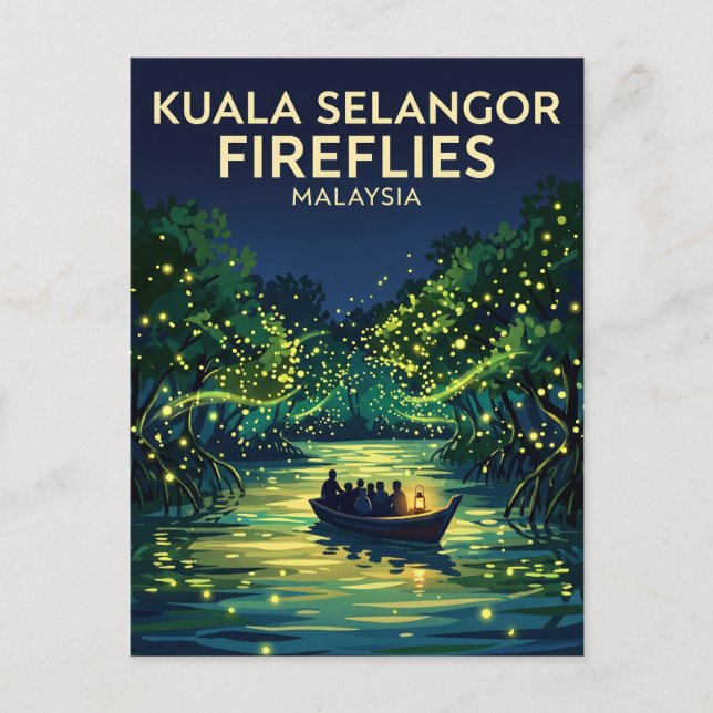 Kuala Selangor Fireflies Malaysia Postcard (Front)