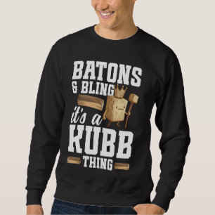 Kub Player Viking Chess Lawn Game Set Lover Kubb Sweatshirt
