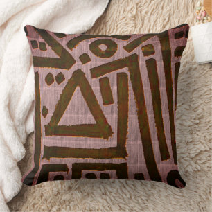 Kuba Cloth • Afrocentric Geometric Heritage Design Cushion