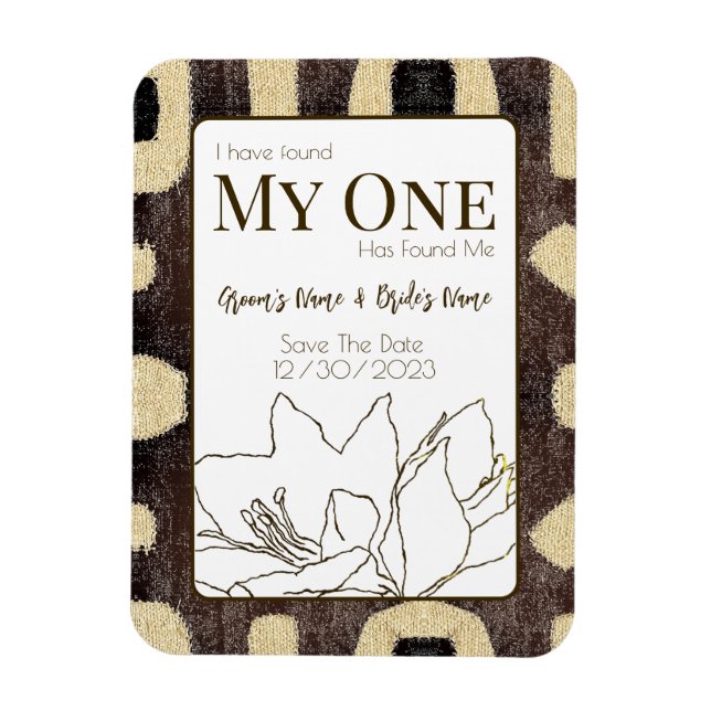 Kuba Cloth Pattern Tribal African Save the Date Magnet (Vertical)