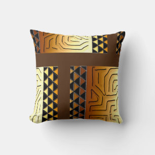 Kuba Culture • Afrocentric Geometric Throw Pillow