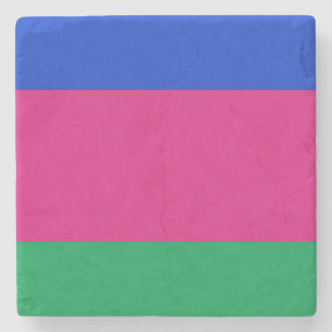 Kuban People's Republic Flag Stone Coaster