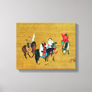 Kublai Khan  Hunting, Yuan dynasty Canvas Print