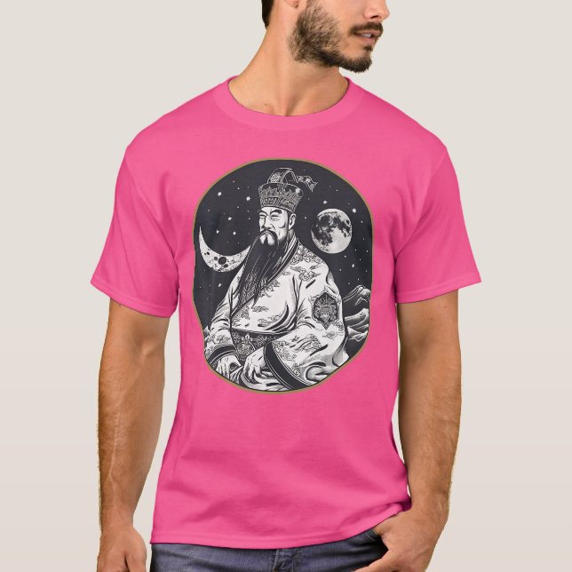Kublai Khan On The Moon T-Shirt (Front)