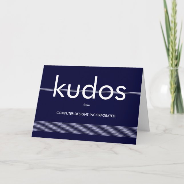 Kudos Congratulations Card (Front)
