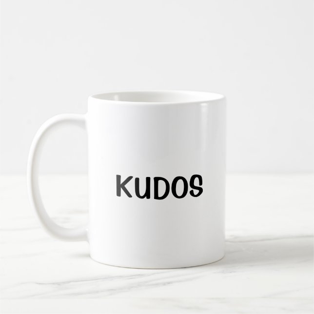 Kudos - Funny Coffee Mug for LinkedIn Users (Left)