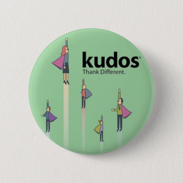 Kudos® Superhero 6 Cm Round Badge (Front)