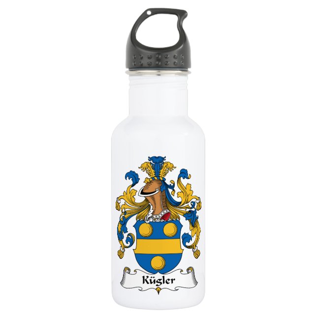Kugler Family Crest 532 Ml Water Bottle (Front)