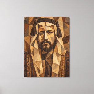 Kuhaylan Cubist Desert Sheikh Portrait Canvas Print