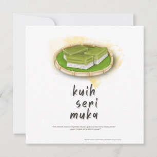 Kuih Seri Muka Malaysia Postcard