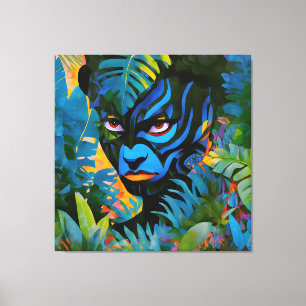 “Kuiráya” –  Painted Leaf - Women In Amazonia Canvas Print