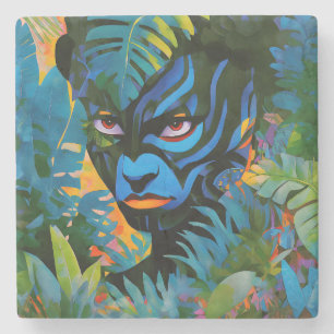 “Kuiráya” – Painted Leaf - Women In Amazonia Stone Coaster