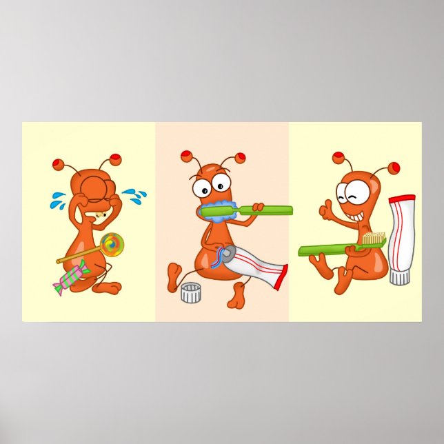 Kukie and tooth brushing poster (Front)